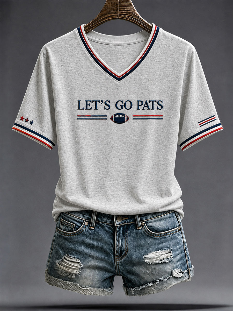 Women's Football Print Short-sleeved T-shirt