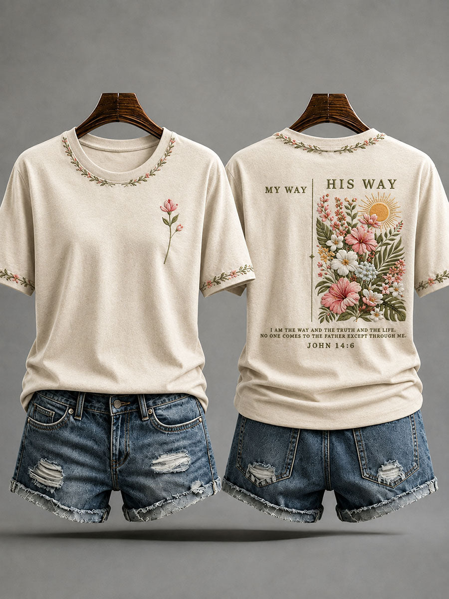Women’s 'His Way Is Better' Printed Casual T-Shirt