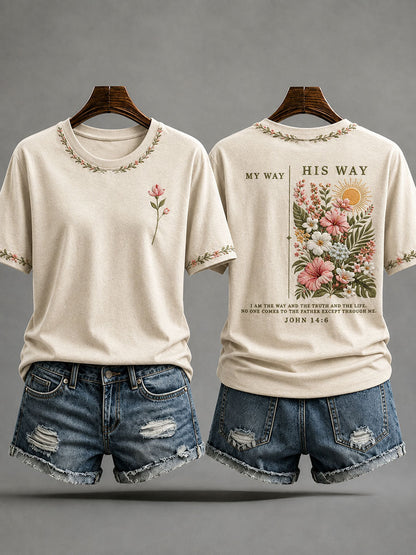 Women’s 'His Way Is Better' Printed Casual T-Shirt