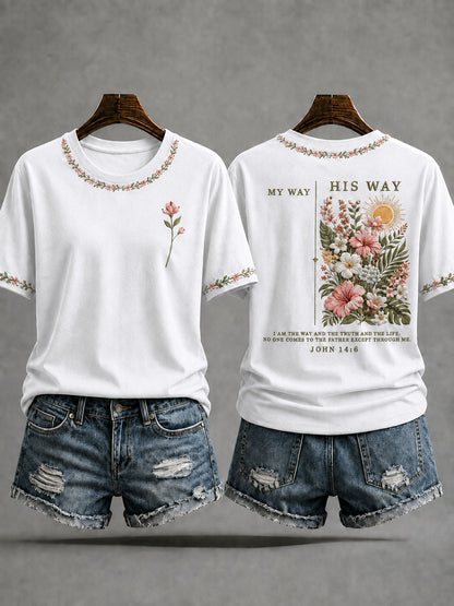 Women’s 'His Way Is Better' Printed Casual T-Shirt
