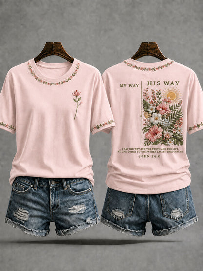 Women’s 'His Way Is Better' Printed Casual T-Shirt
