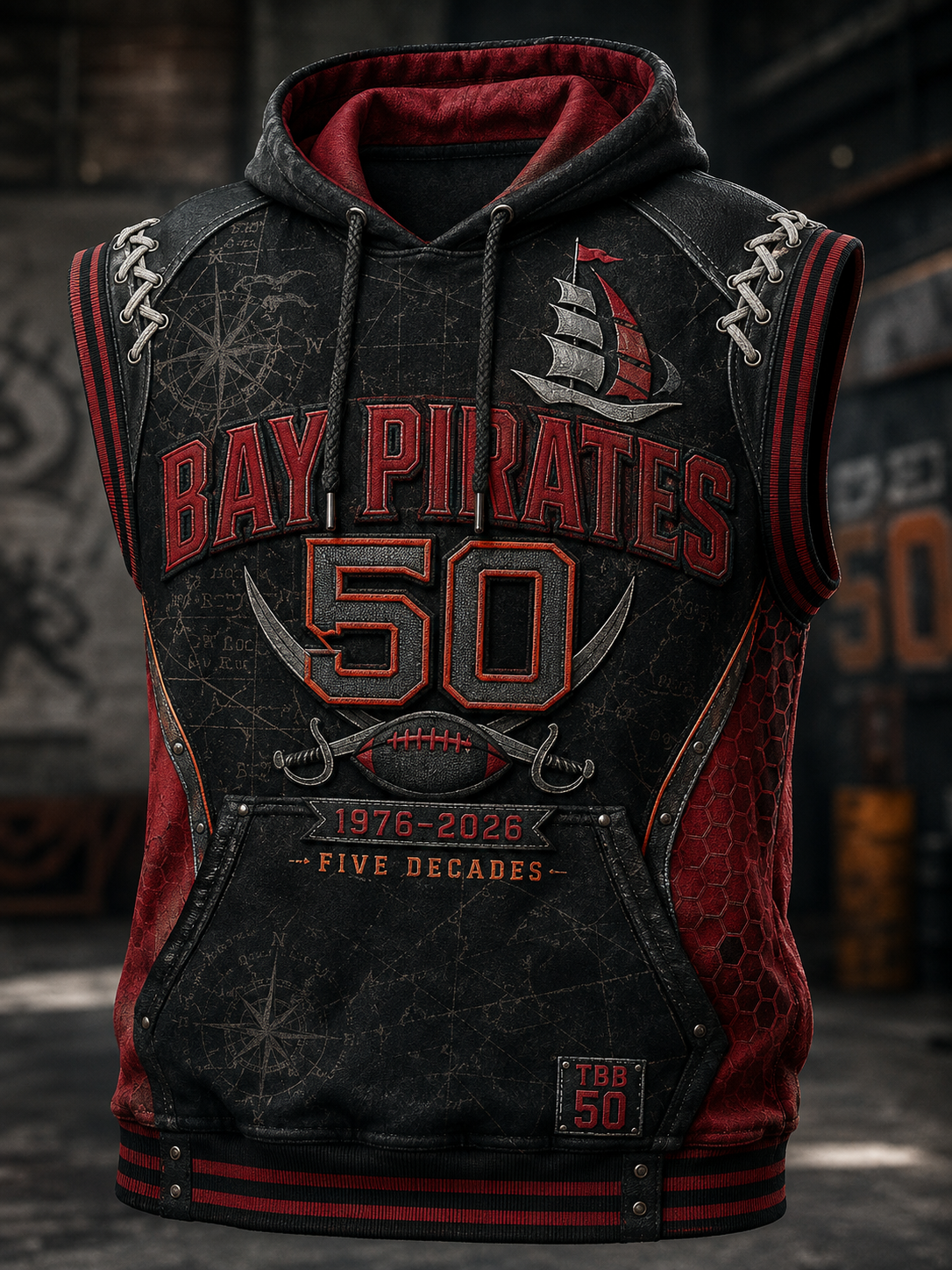 Tampa Bay Buccaneers Unisex Casual Hooded Tank Top