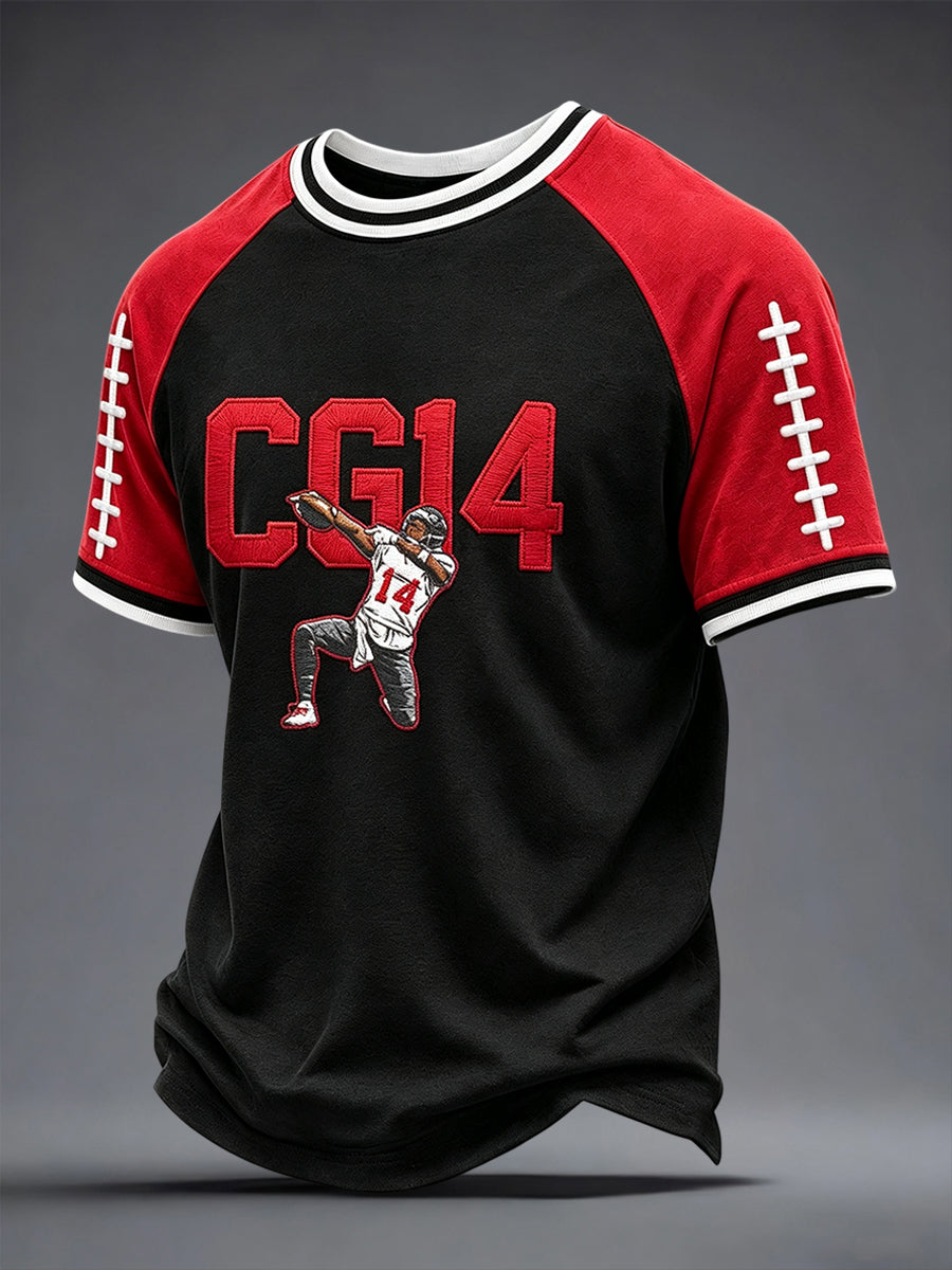 Men's Football Fan Print Casual T-shirt