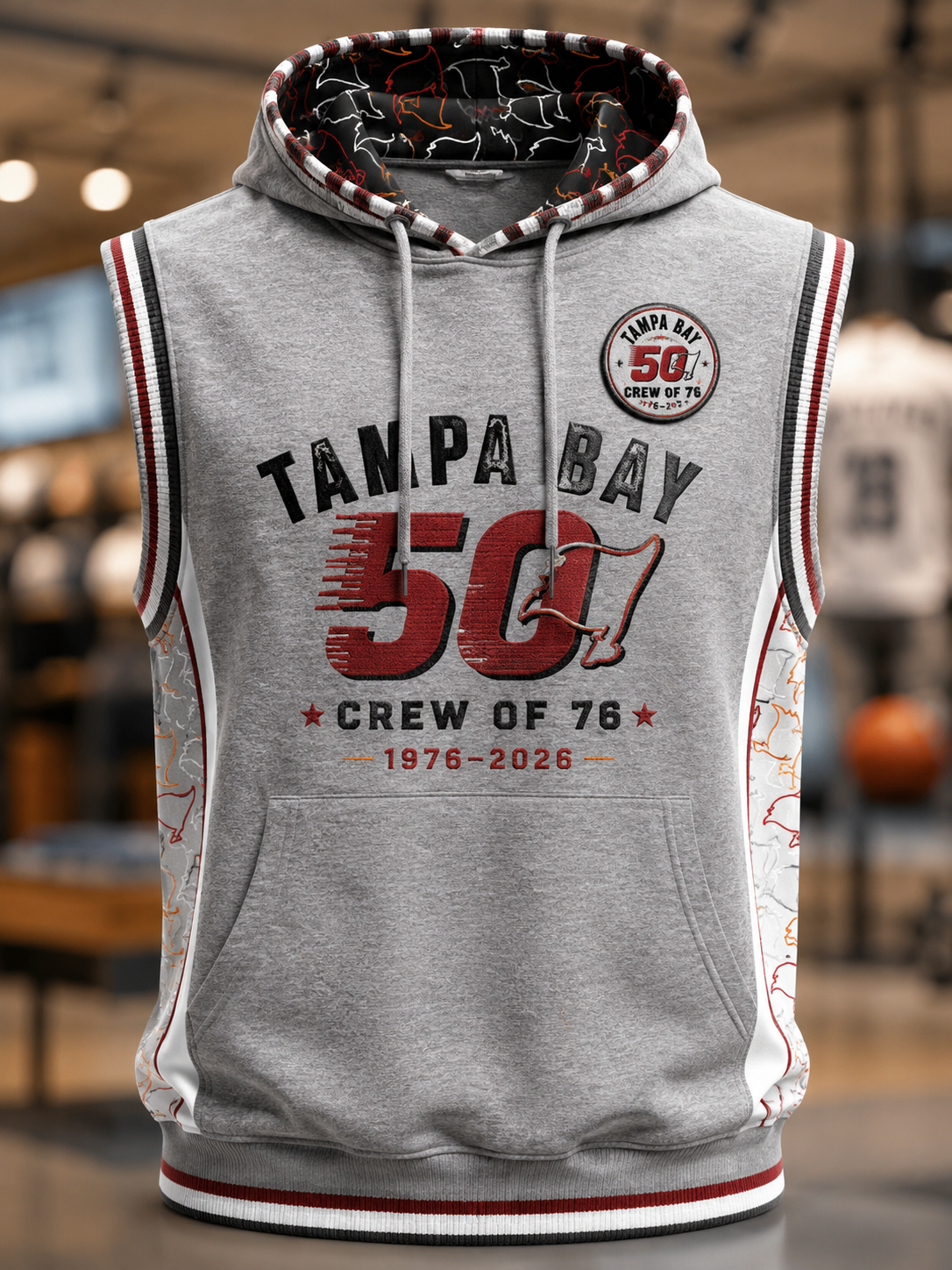 Tampa Bay Buccaneers Unisex Casual Hooded Tank Top