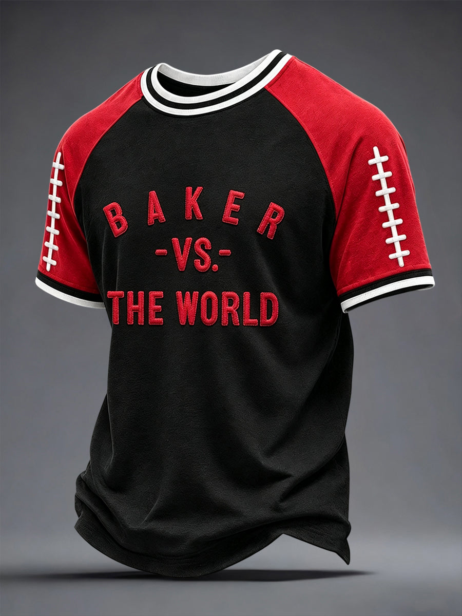 Men's Football Fan Print Casual T-shirt
