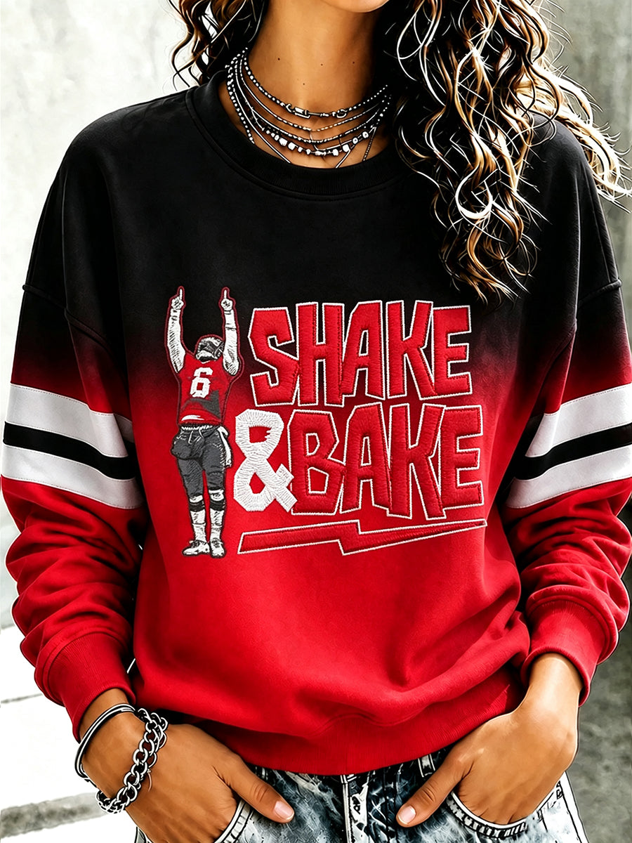 Women's Football Fan Print Sweatshirt