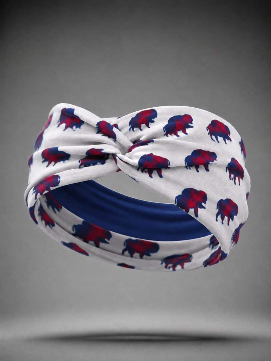 Crisscross-knot headband for rugby fans