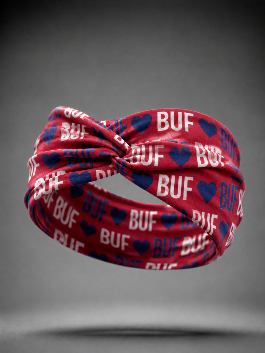 Crisscross-knot headband for rugby fans