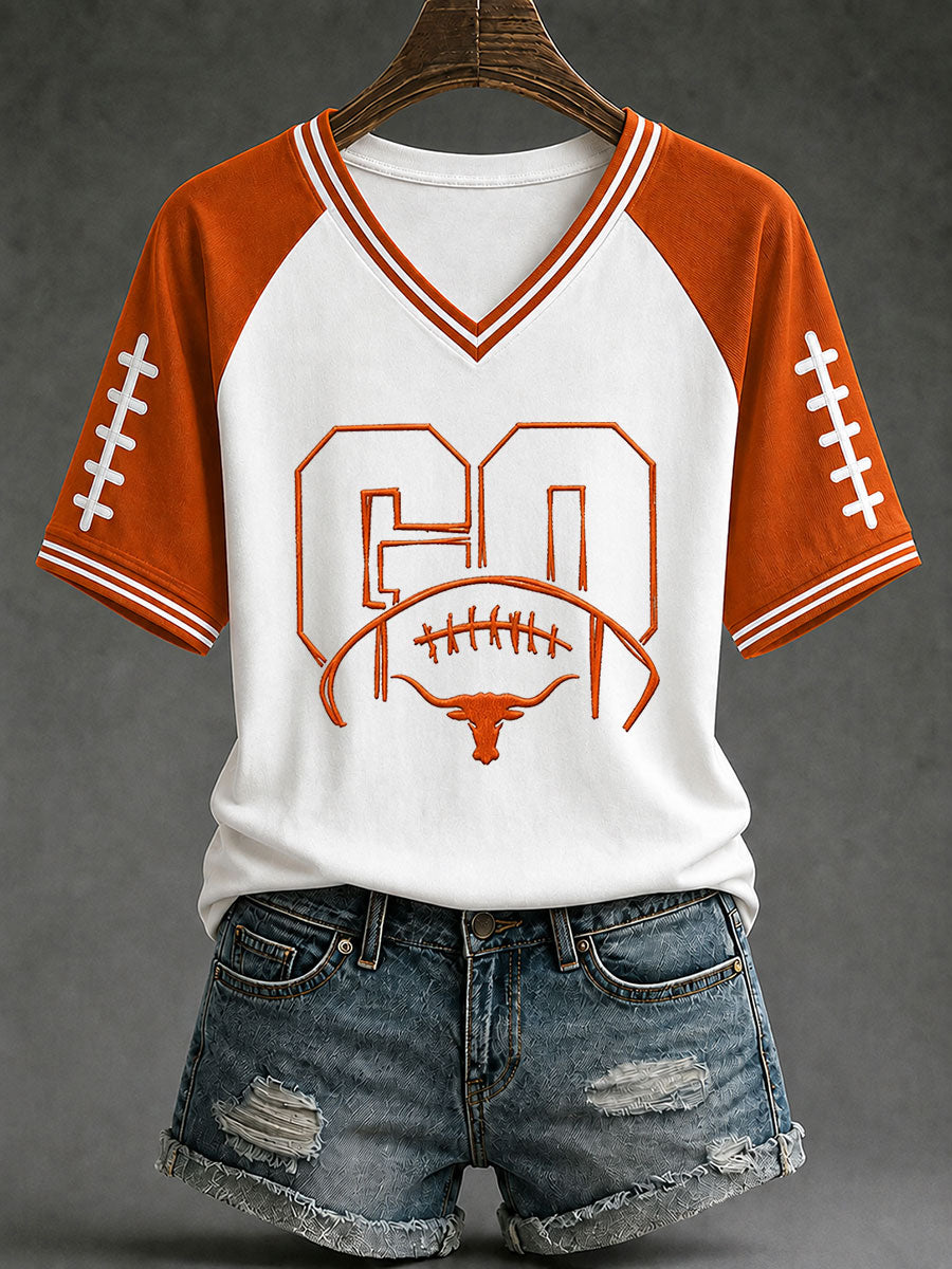 Women's Game Day Football Printed Casual T-Shirt