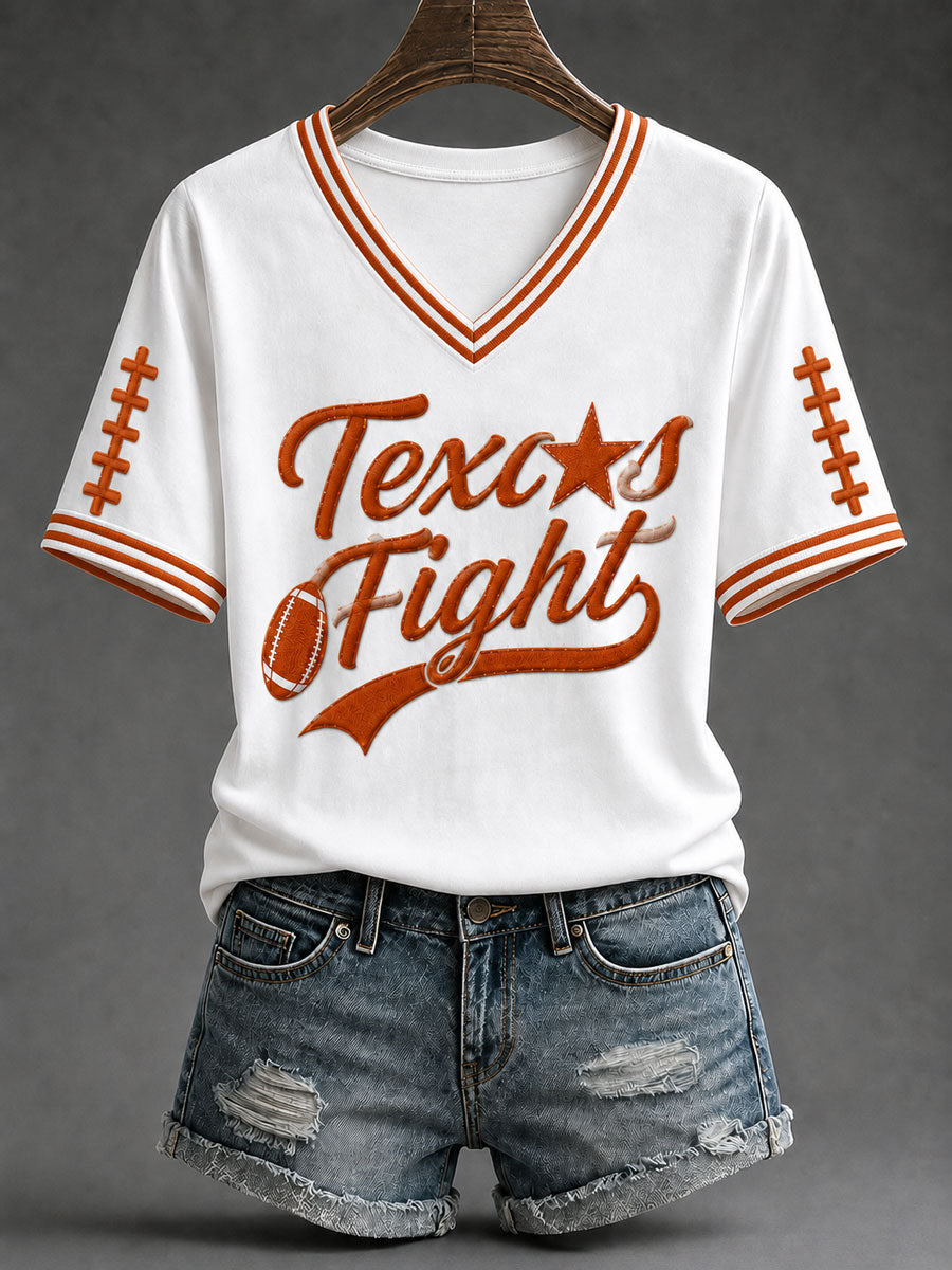 Women's Game Day Football Printed Casual T-Shirt