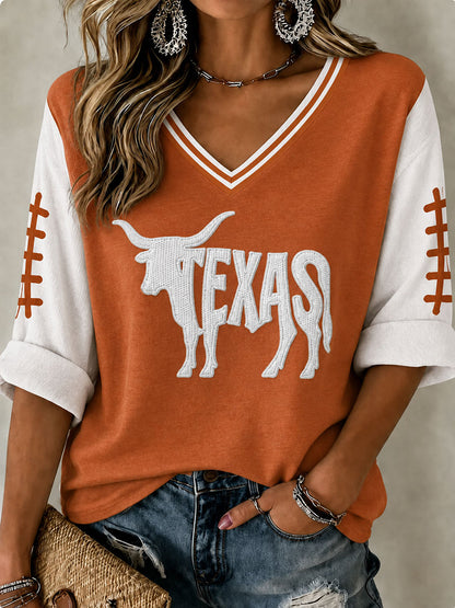 Women's Game Day Football Printed Casual T-Shirt