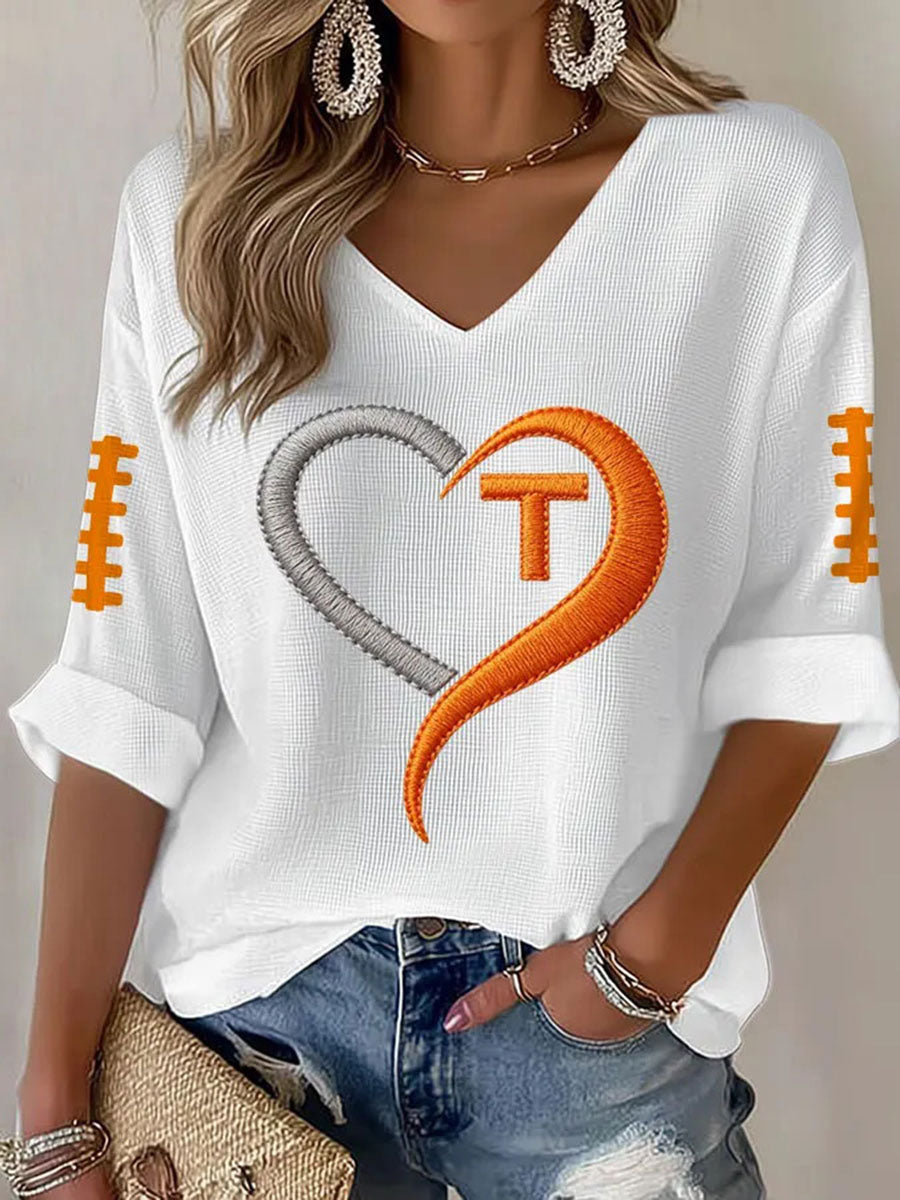 Women's Game Day Football Printed Casual T-Shirt
