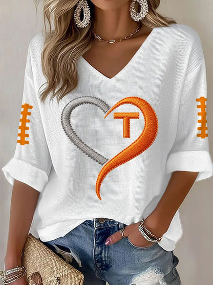 Women's Game Day Football Printed Casual T-Shirt