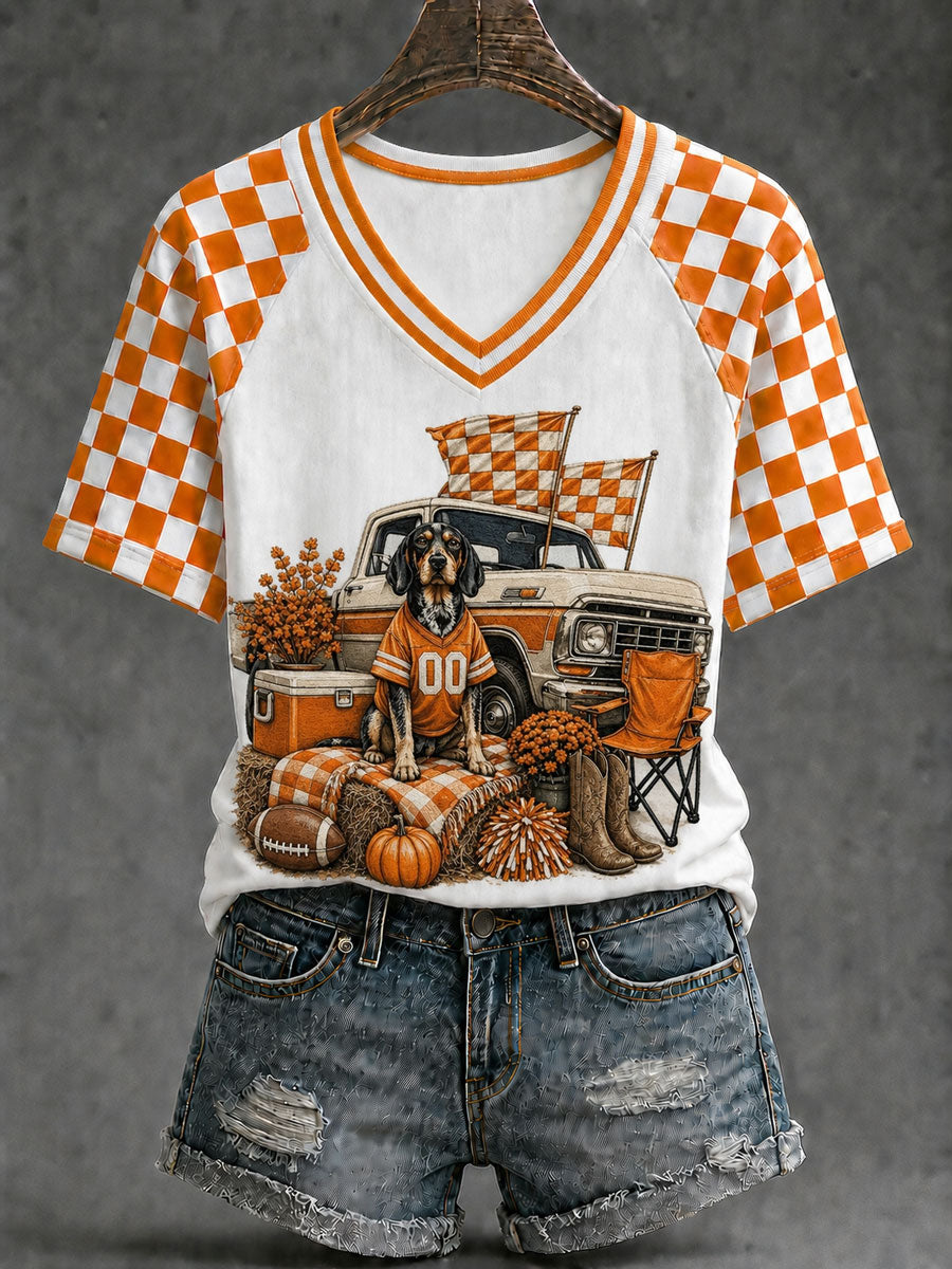 Women's Game Day Football Printed Casual T-Shirt