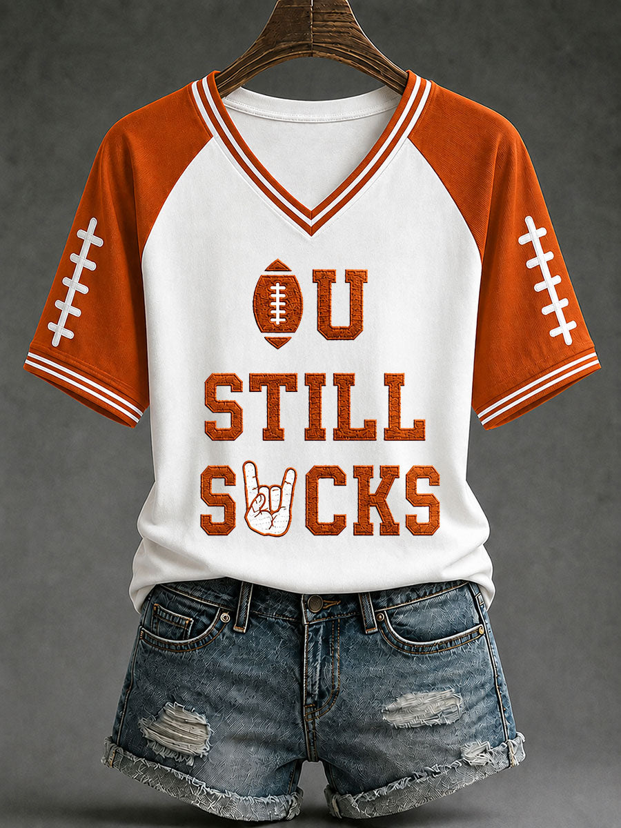 Women's Game Day Football Printed Casual T-Shirt