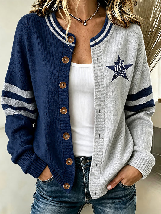 Women's Football Gameday Gift For Football Fans Casual Cardigan