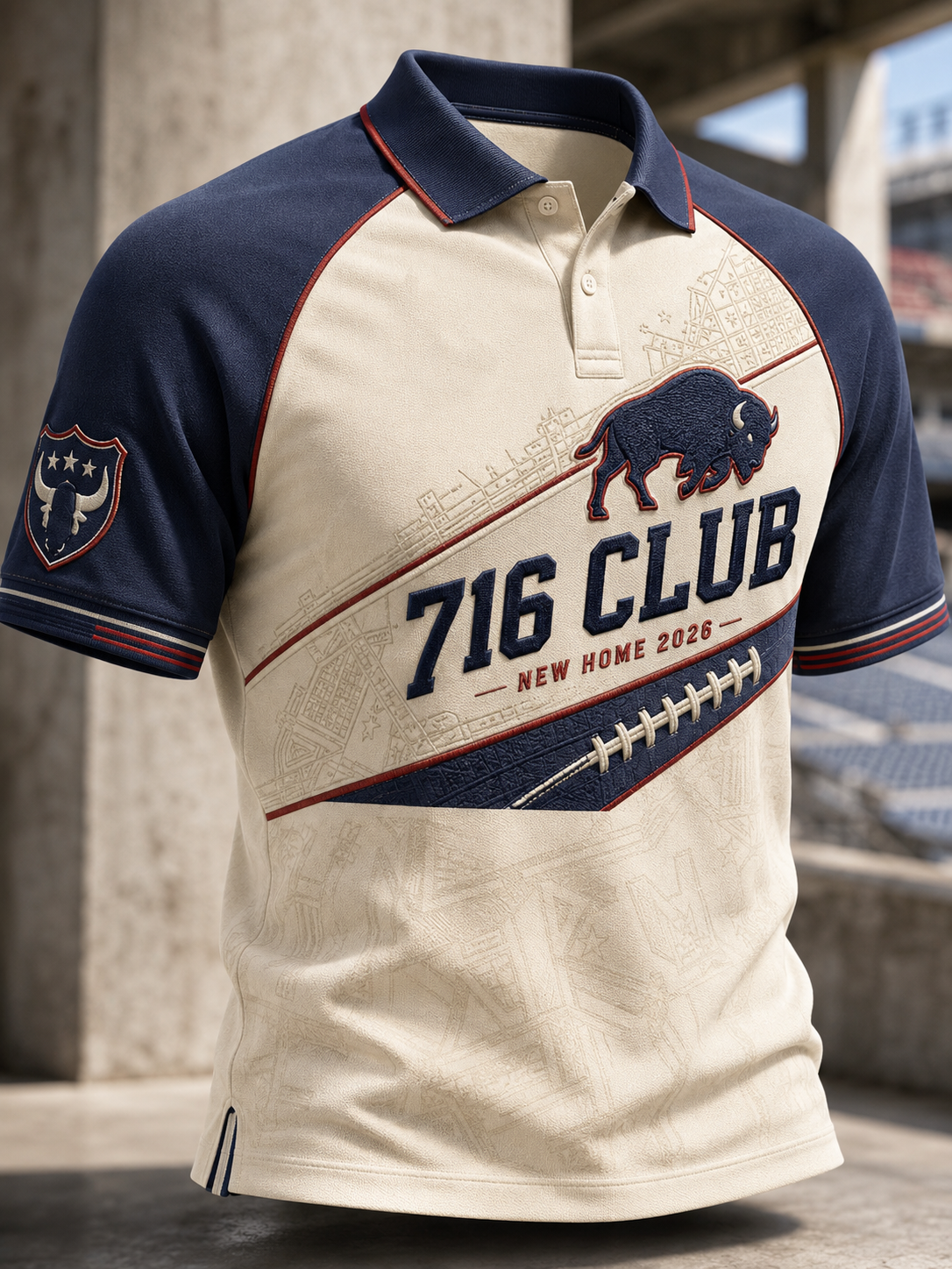 Men's Buffalo Bills Art Print Polo Shirt