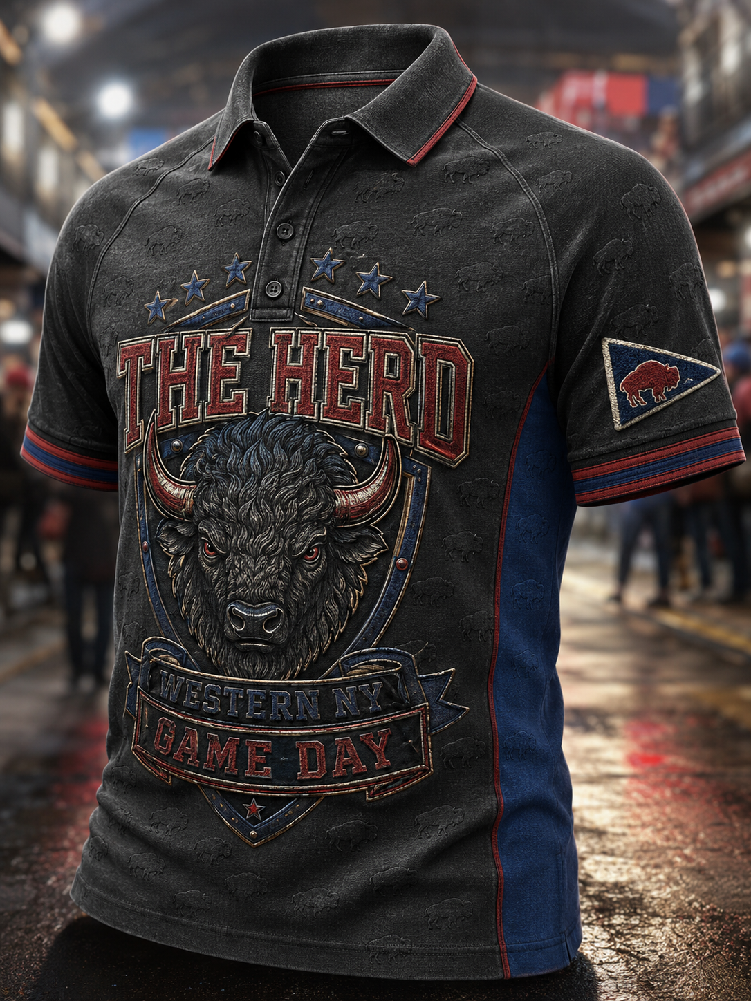 Men's Buffalo Bills Art Print Polo Shirt