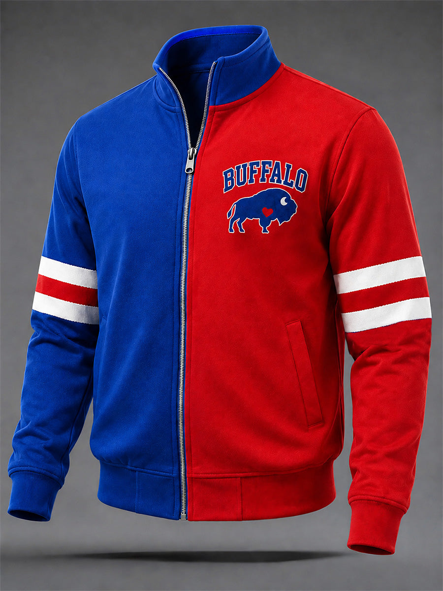 Men's Football Lover Buffalo Print Casual Top