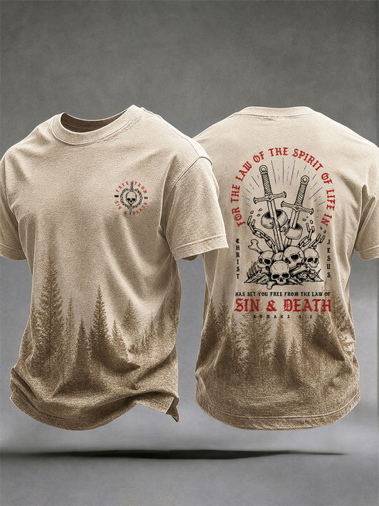 Men's Free From Sin & Death Romans 8:2 T-shirt