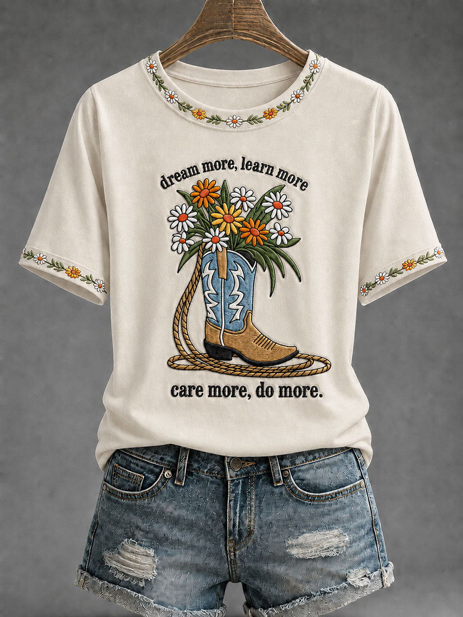 Women’s Country Music Print Casual T-Shirt