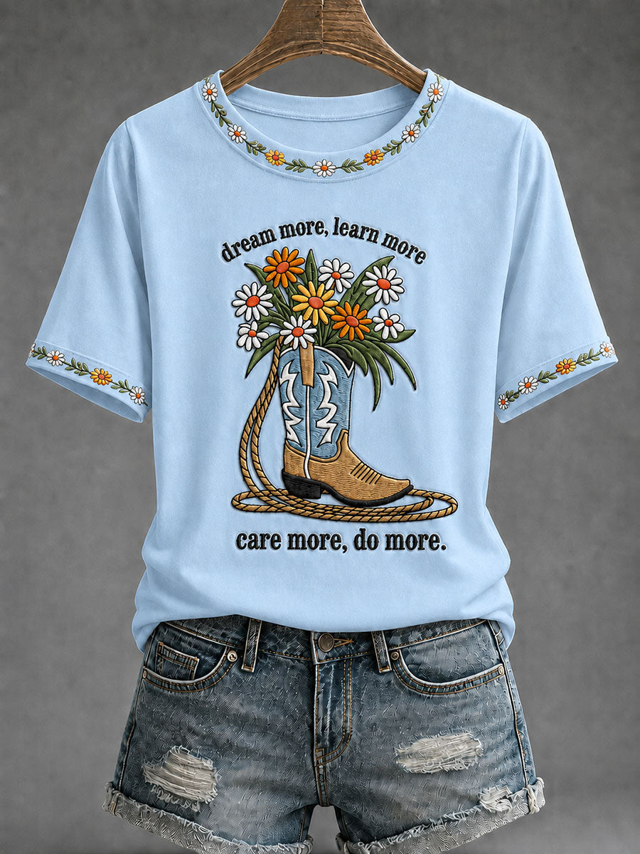 Women’s Country Music Print Casual T-Shirt