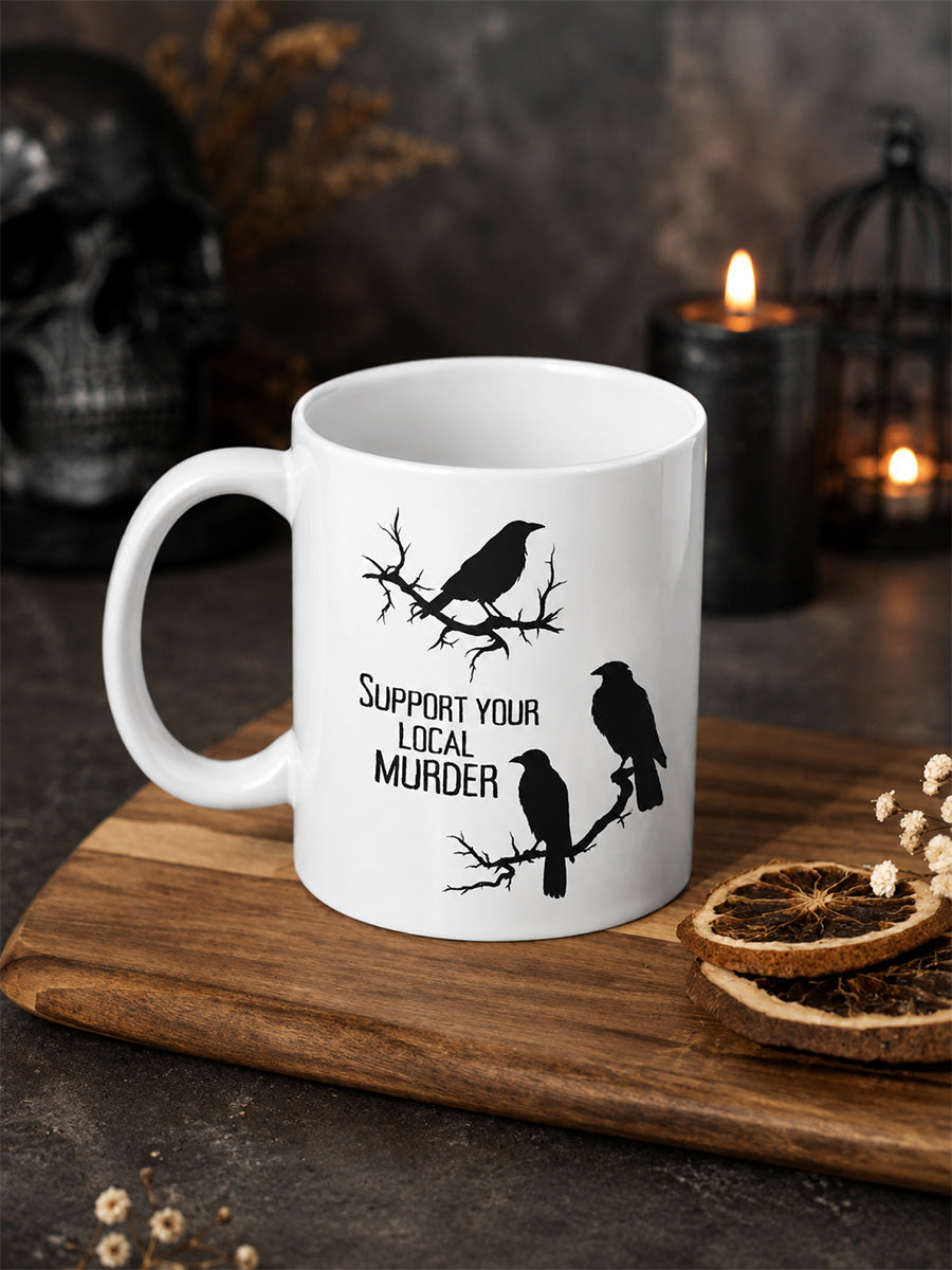 Halloween Crows Print Mug