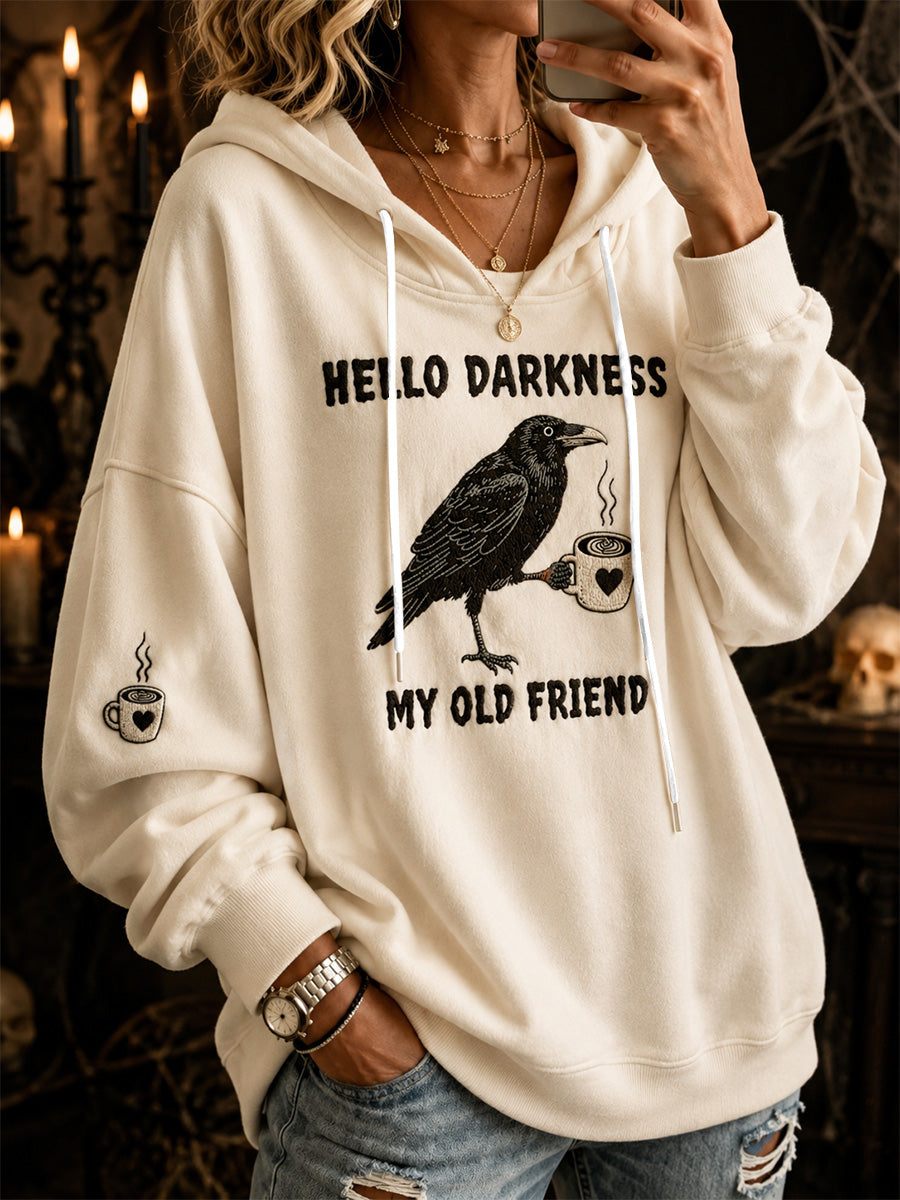 Women's Halloween Crows Print Sweatshirt