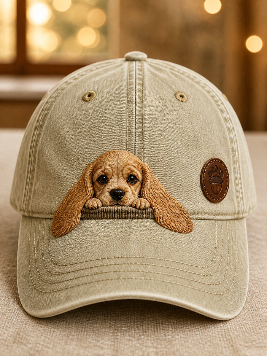 Unisex Retro Animal Art Print Casual Hat