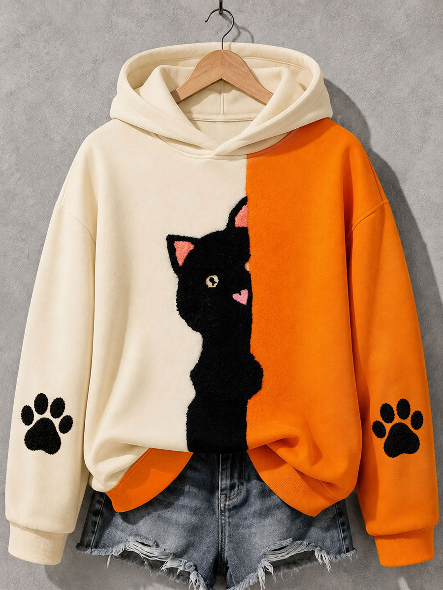 Women's Funny Cute Cat Regular Sweatshirt