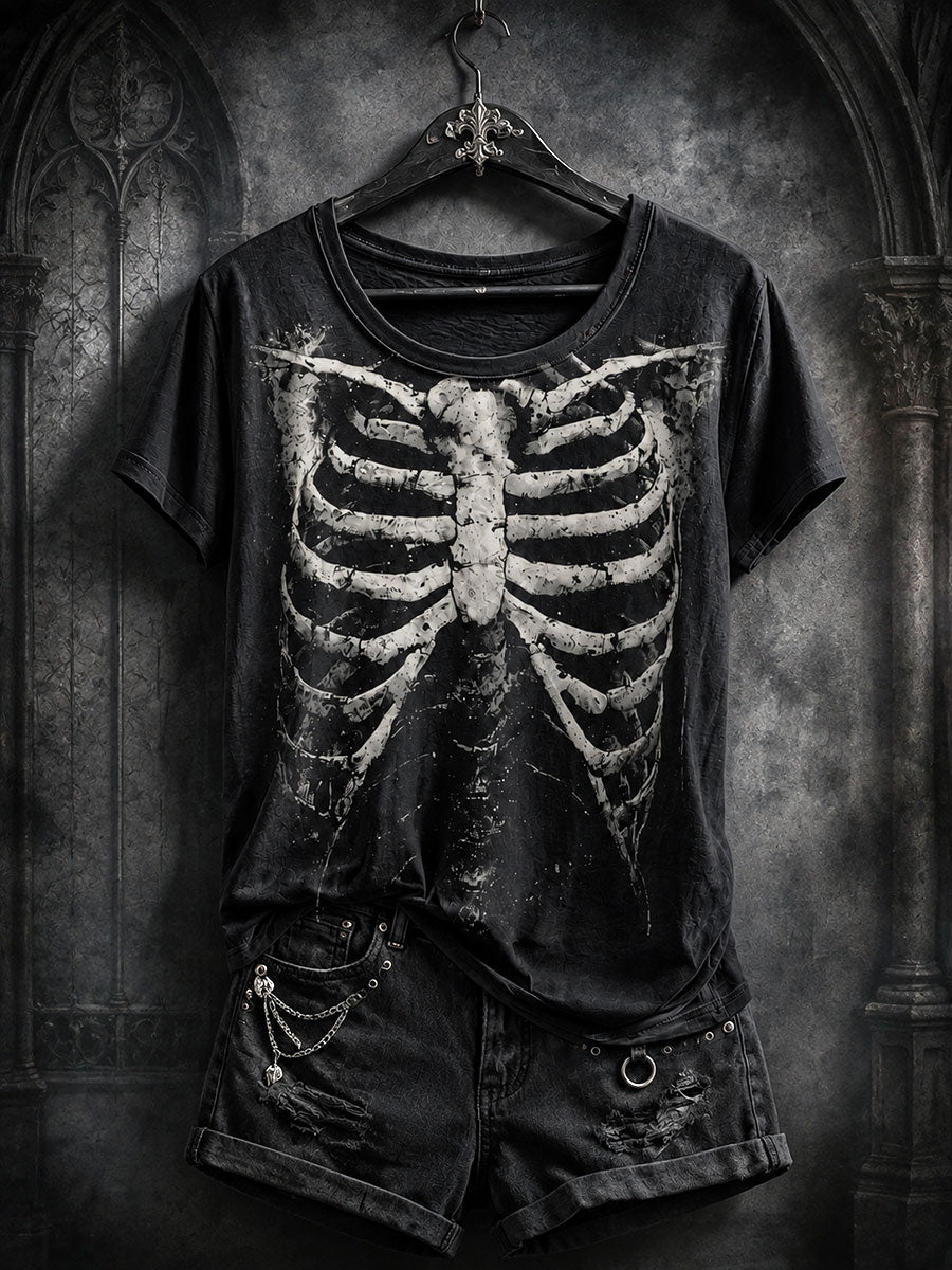 Women's Halloween Gothic Skull T-shirts