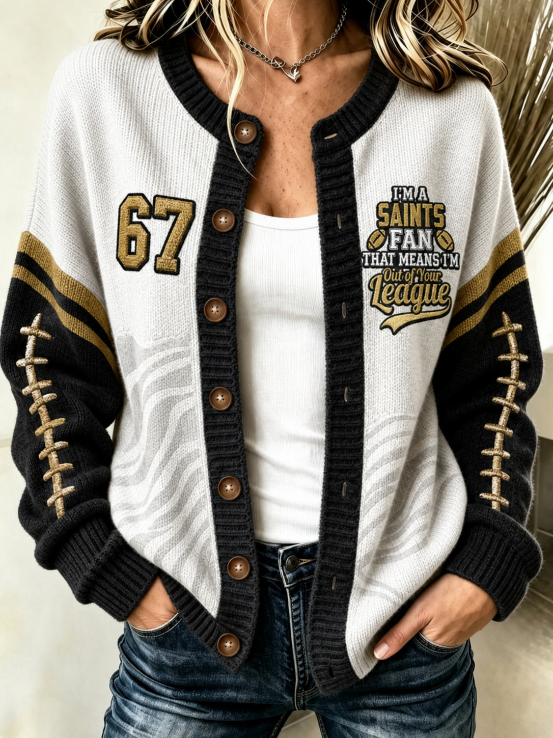 Women's Cardigan-Style Knit Jacket