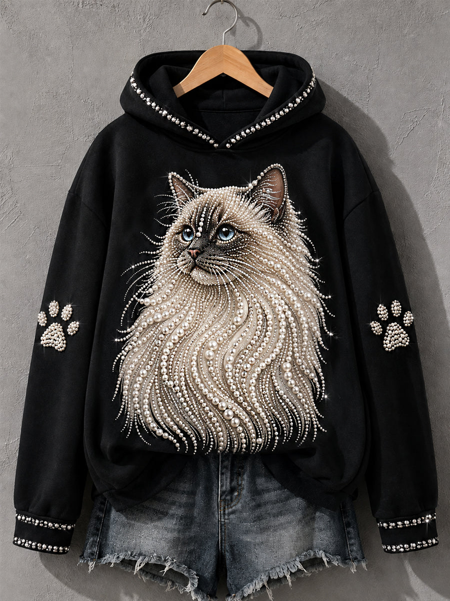 Women's Ragdoll Cat Print Cat Lovers Casual Hoodie