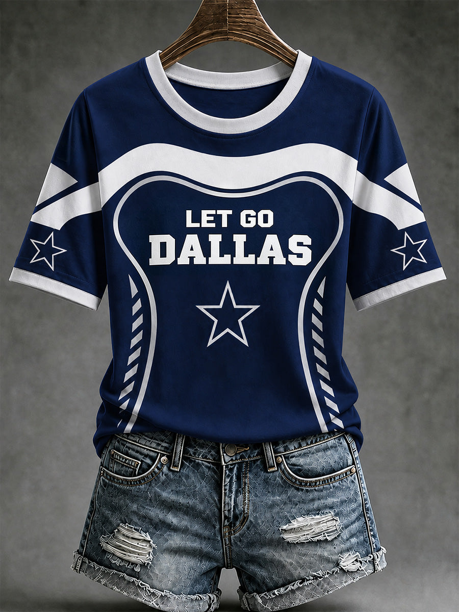 Women's Football Gameday Gift For Football Fans Casual Tee