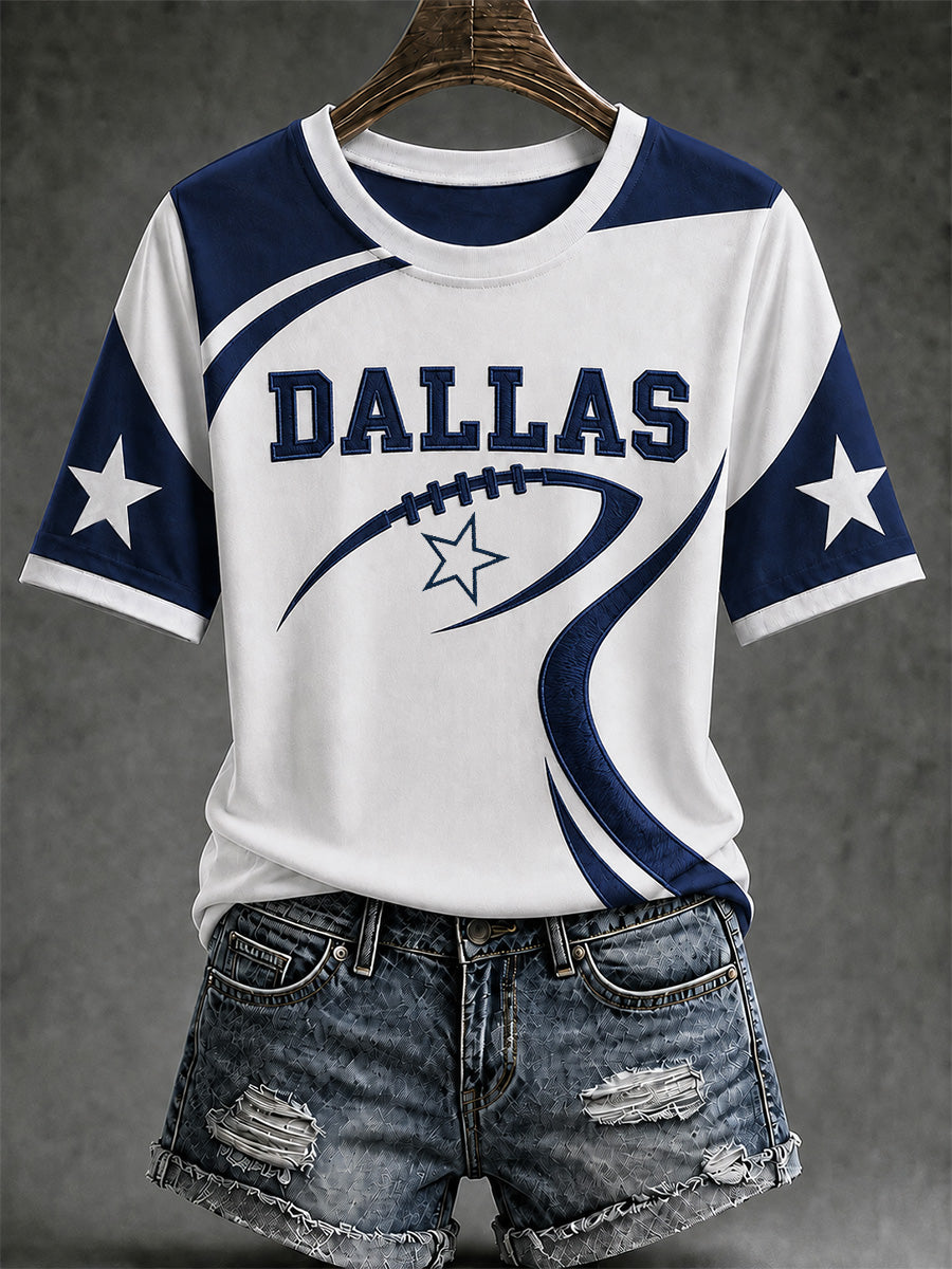 Women's Football Gameday Gift For Football Fans Casual Tee