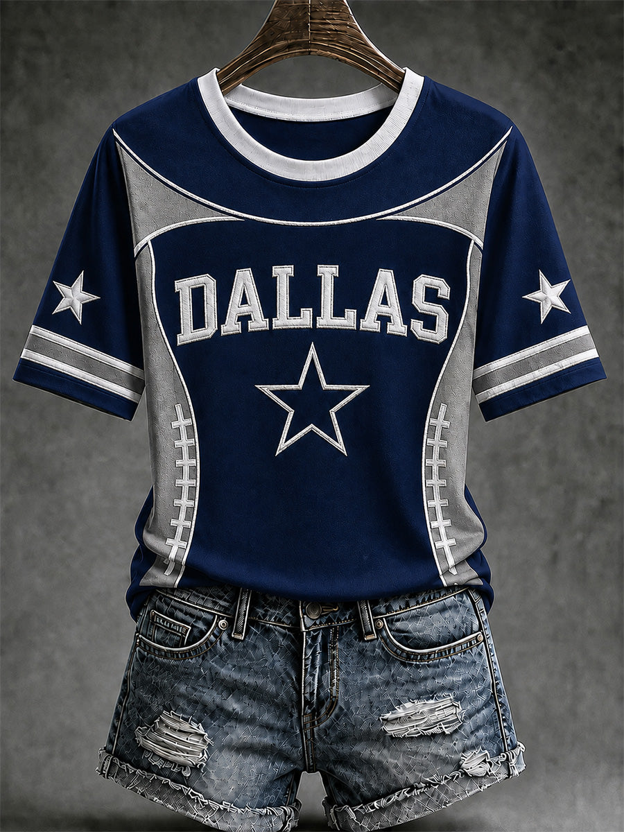 Women's Football Gameday Gift For Football Fans Casual Tee