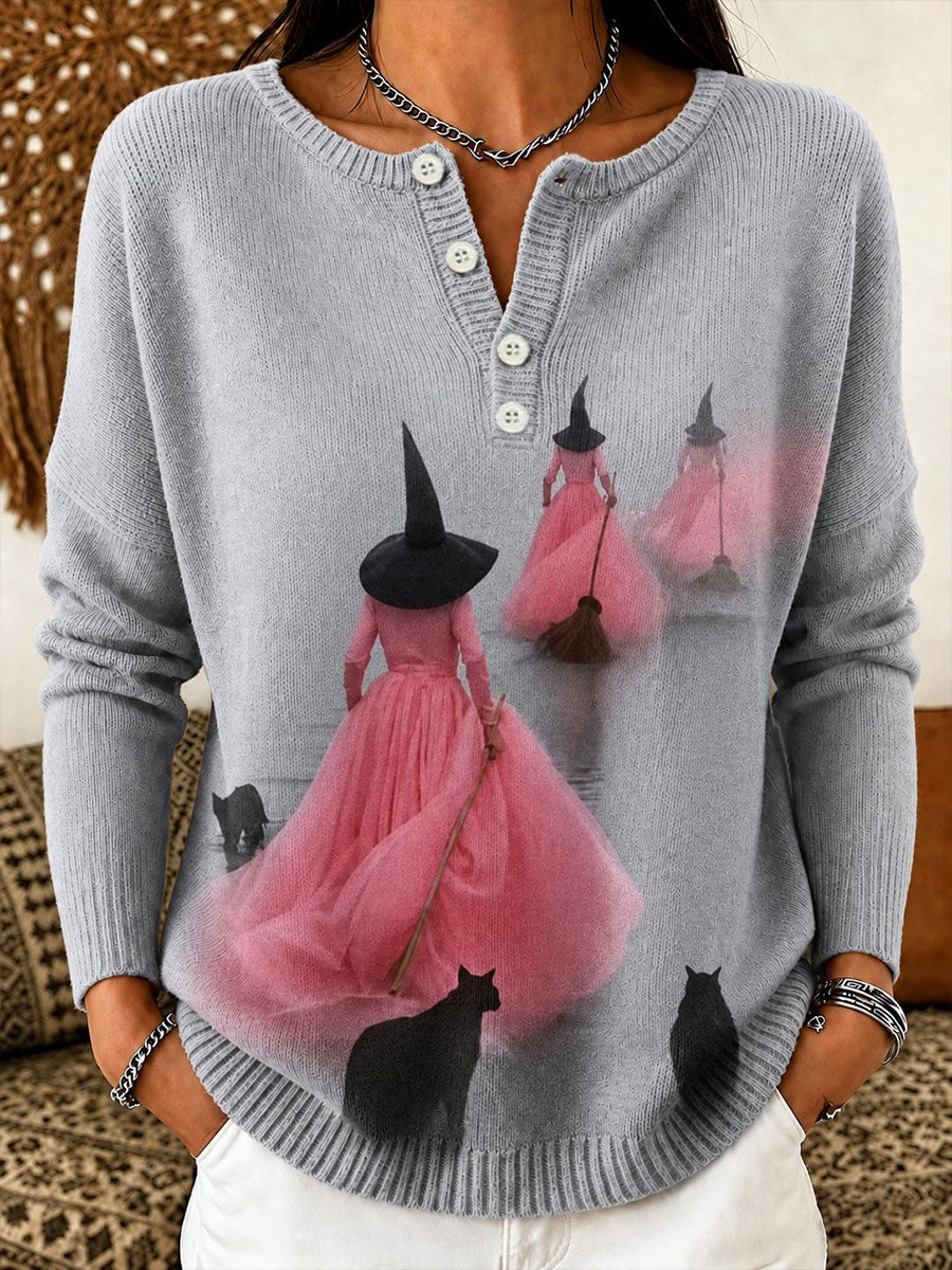 Women‘s Halloween Witch Long-sleeve Cardigan