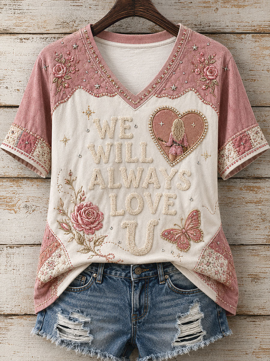 Women's Rip Country Music Lover Queen of Country Printed T-Shirt