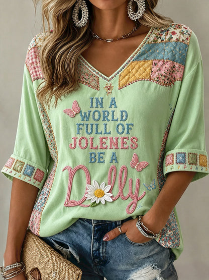 Women's Rip Country Music Lover Queen of Country Printed T-shirt