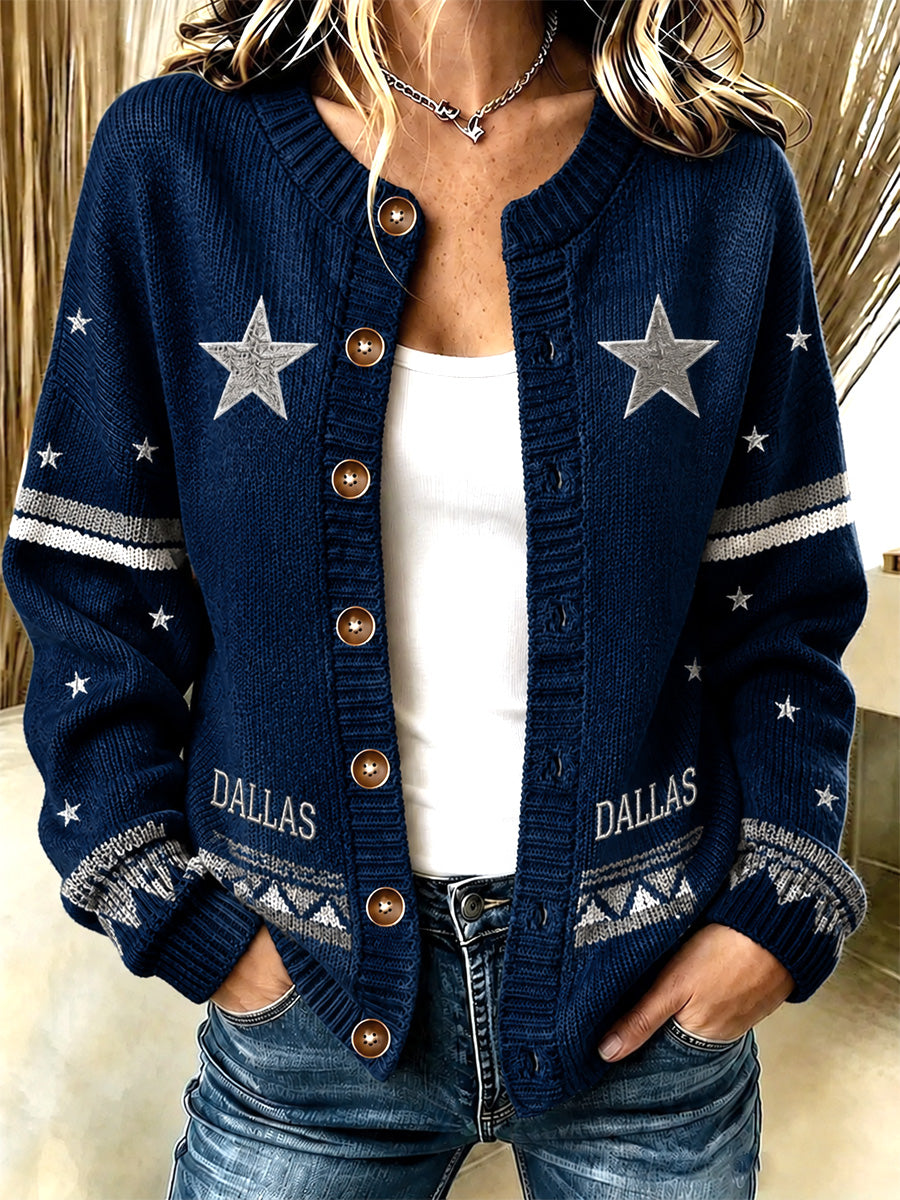Women's Football Gameday Gift For Football Fans Casual Cardigan