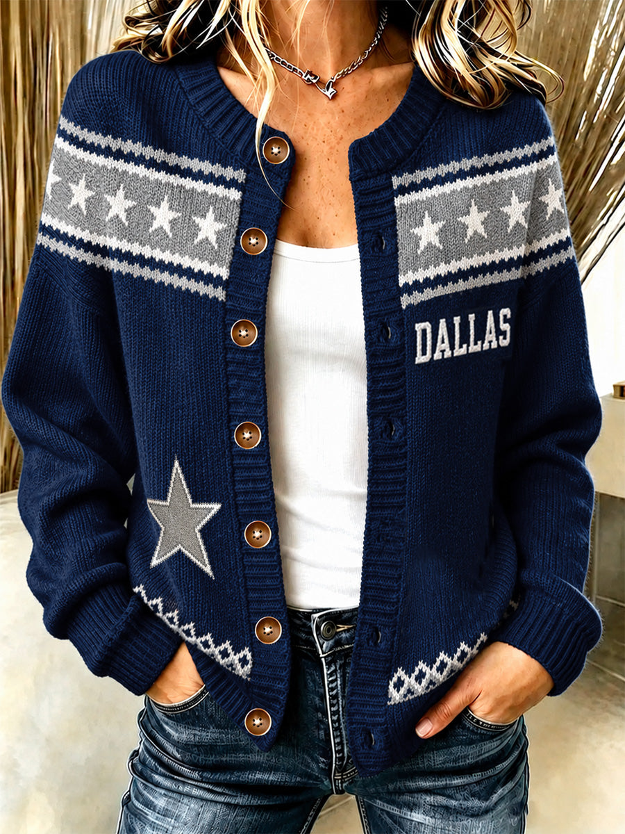 Women's Football Gameday Gift For Football Fans Casual Cardigan