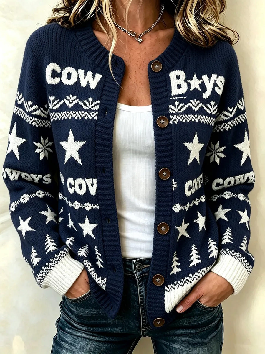 Women's Football Gameday Gift For Football Fans Casual Cardigan