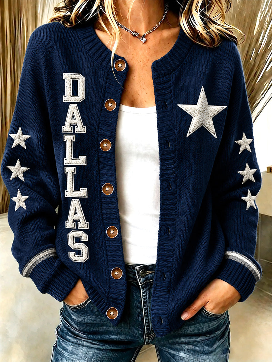 Women's Football Gameday Gift For Football Fans Casual Cardigan