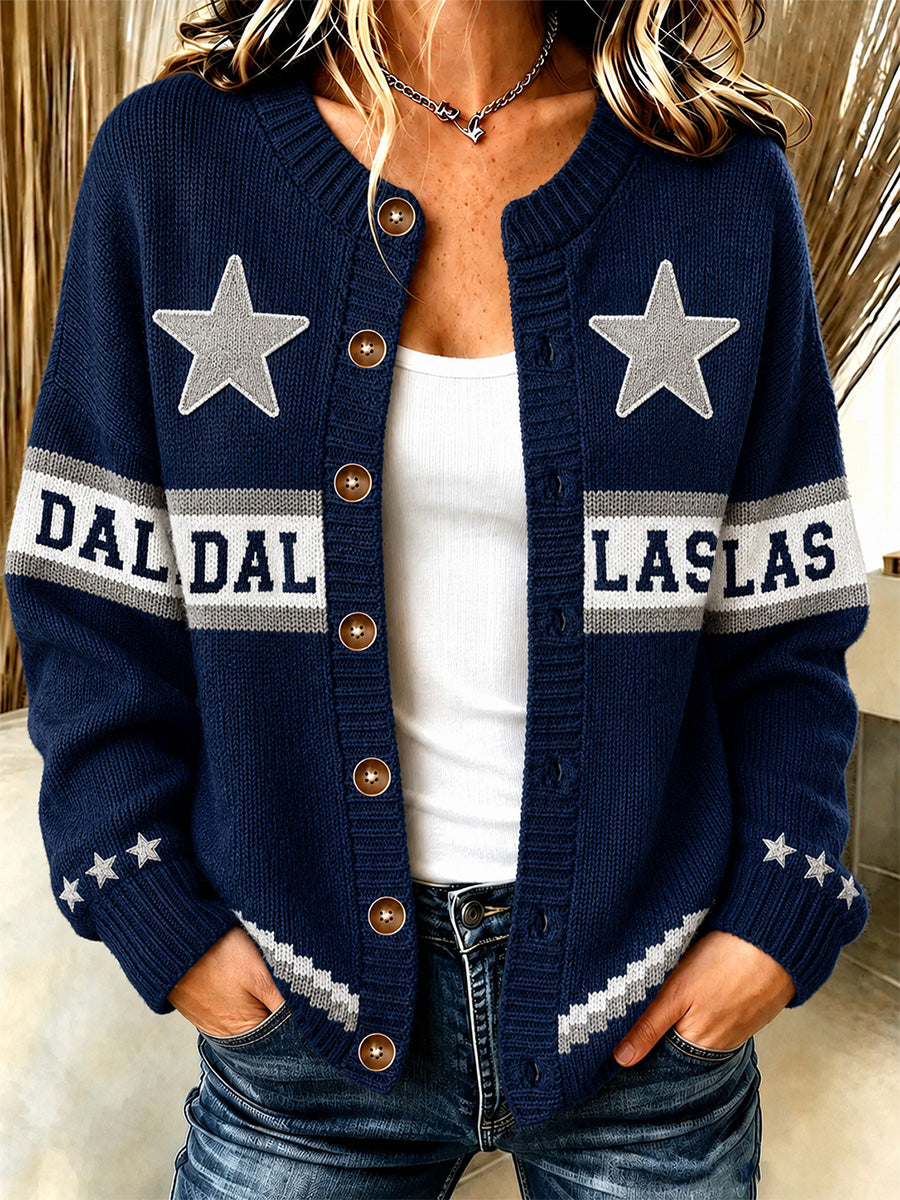Women's Football Gameday Gift For Football Fans Casual Cardigan