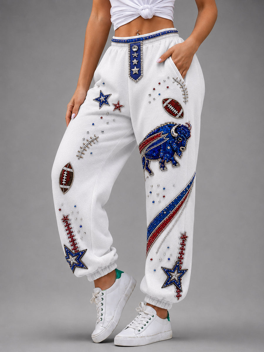 Women's Buffalo Football Casual Sports Pants