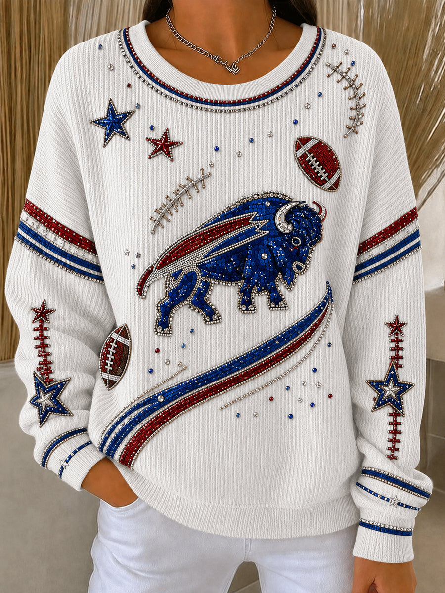 Women's Buffalo Football Casual Sweatshirt