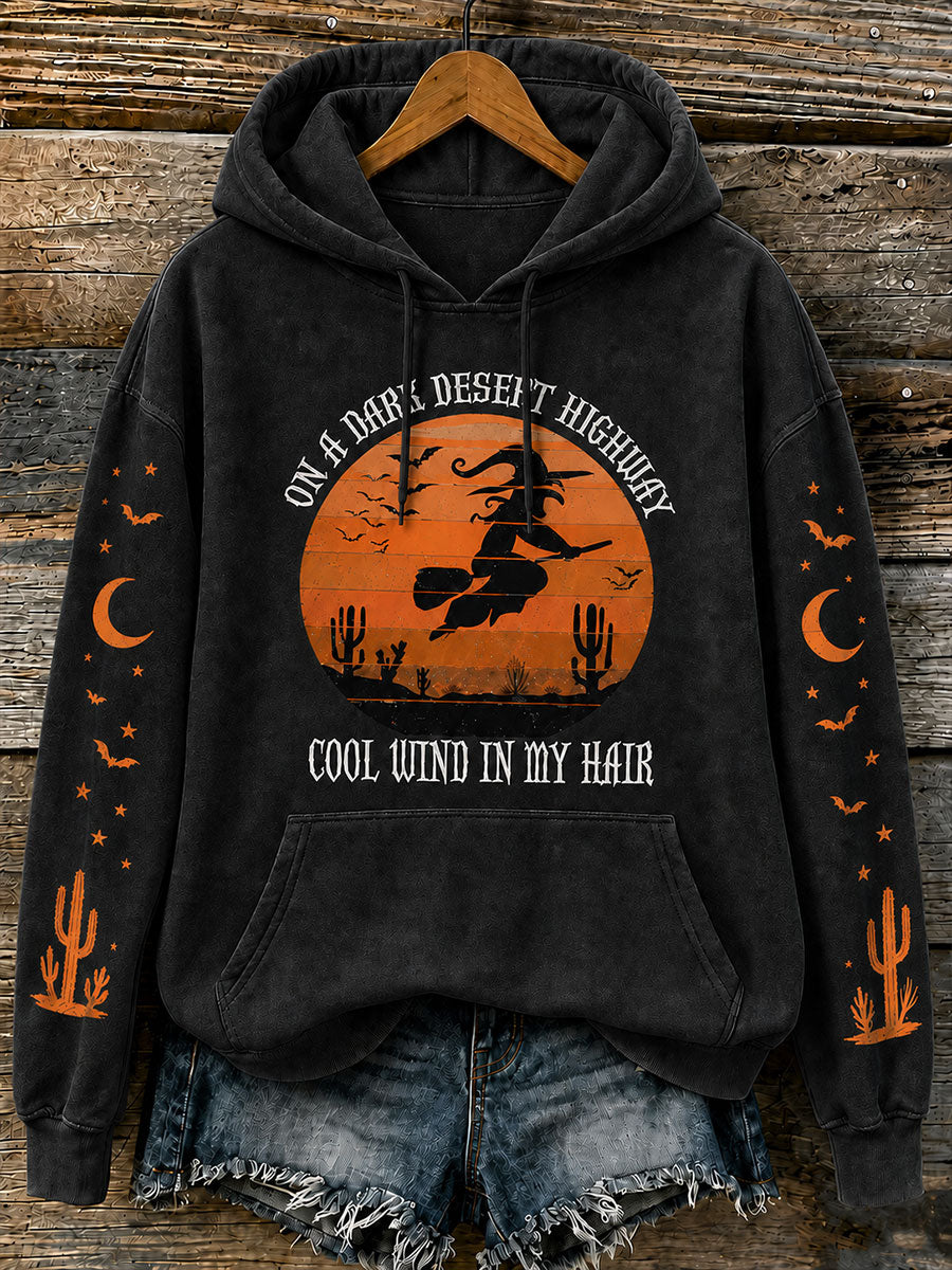Women's Halloween Witch Hooded Sweatshirt
