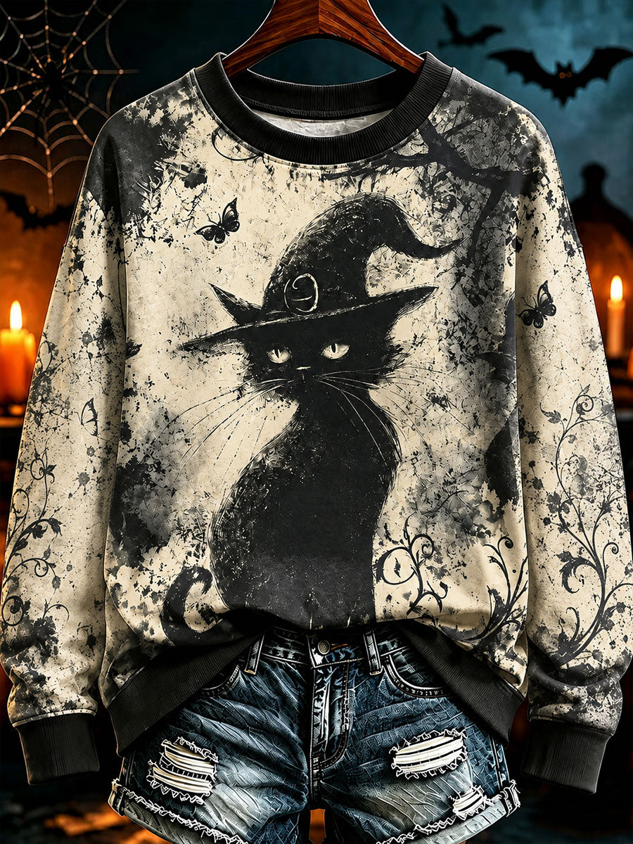 Women's Halloween Witch Standard-Fit Sweatshirt