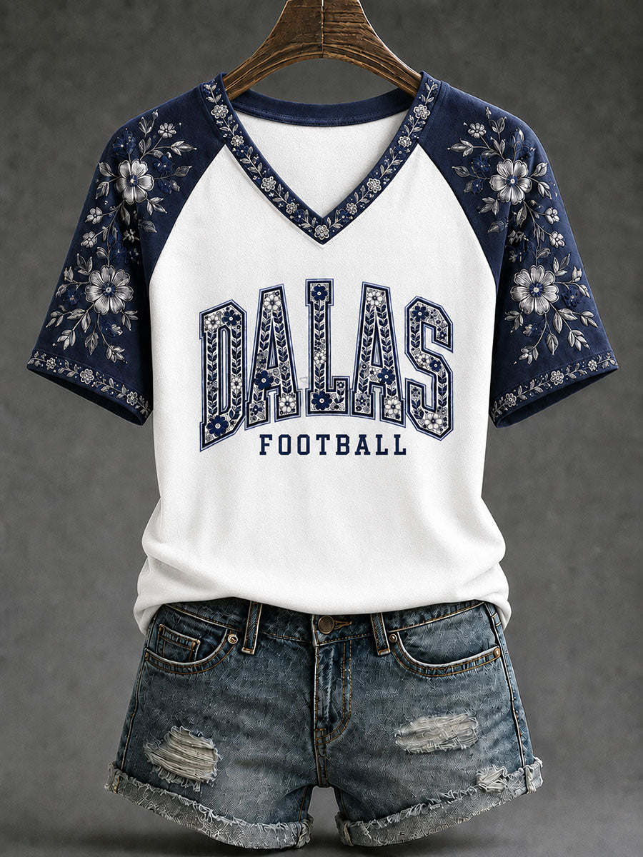 Women's Game Day Football Printed Casual T-Shirt