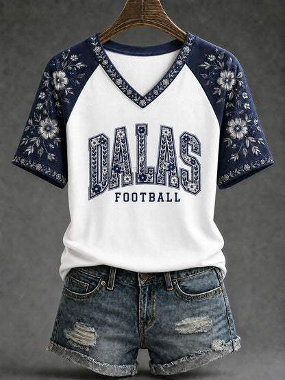 Women's Game Day Football Printed Casual T-Shirt